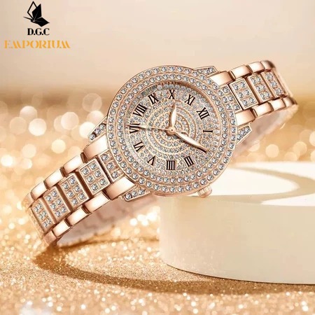 EMPORIUM DGC G129 Jam Tangan Wanita Fashion Belian Bulat Romawi Casual Quartz Watch Fashion