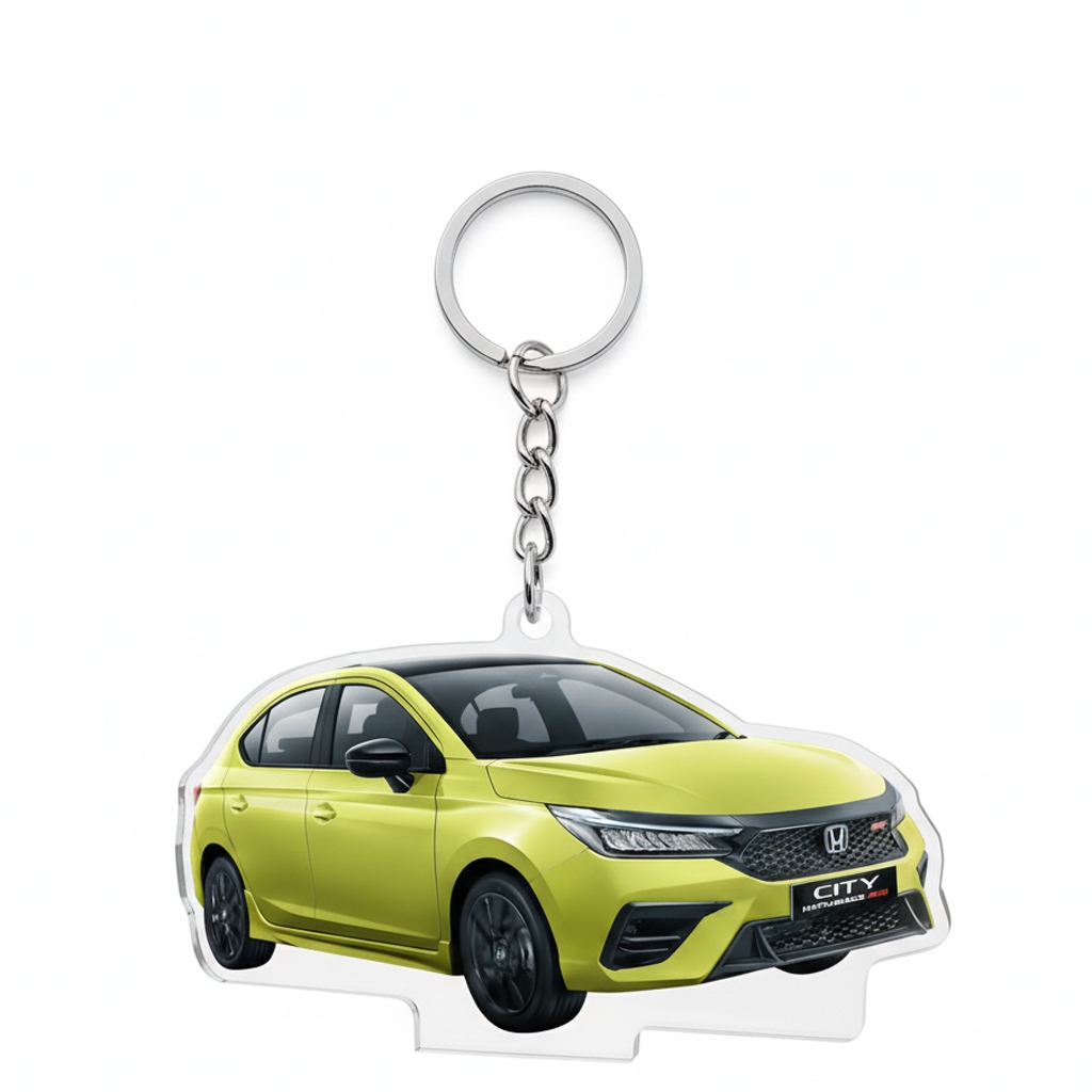 Gantungan kunci HONDA CITY HATCHBACK Eksklusif Merchandise Aksesoris Mobil Akrilik