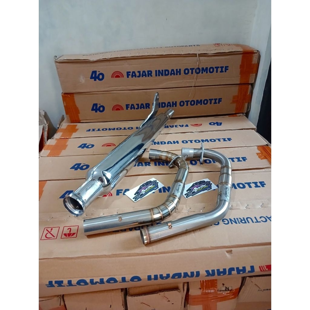 Knalpot AL_EX ORIGINAL  corbi cb125 plor klokor leher 35 rata dan 3538Fajar indah fi bedel AL_EX