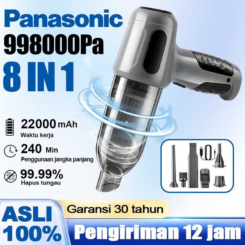 PANASONIC 8 IN 1 998000 Pa Vacum Cleaner Portable Penyedot Debu Mini Wireless Vacuum Cleaner Handhel