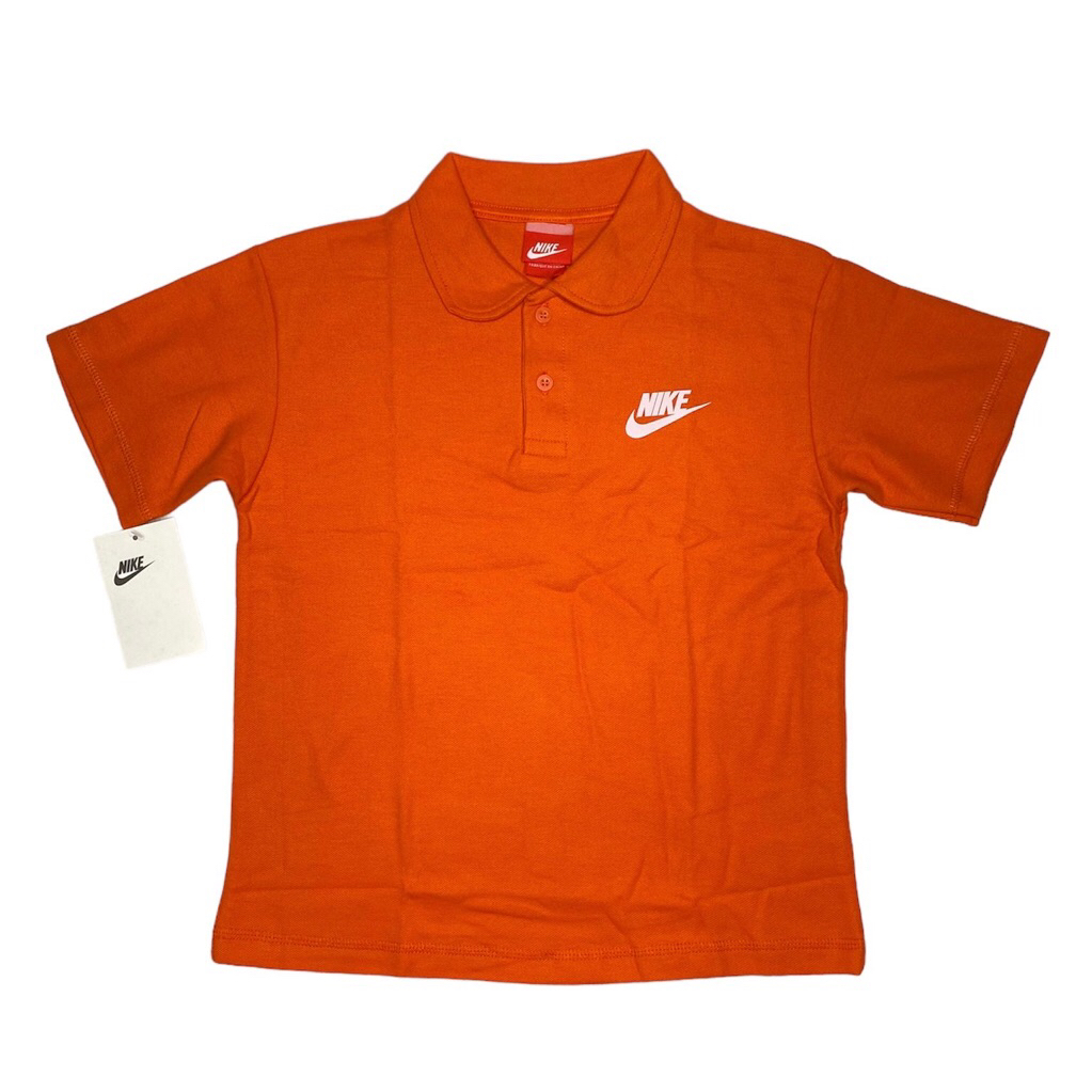 KAOS KERAH ANAK POLO SHIRT BAHAN LACOSTE KATUN 100% ADEM NYAMAN BUAT ANAK ORANGE