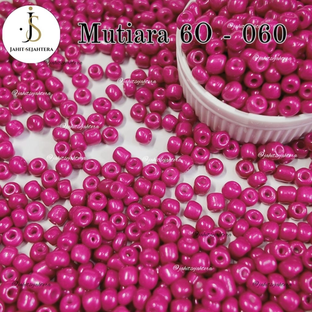 Manik Mutiara 6/O Uk ±4MM // Manik Jahit 17 Warna Pilihan [ 450 GR ]