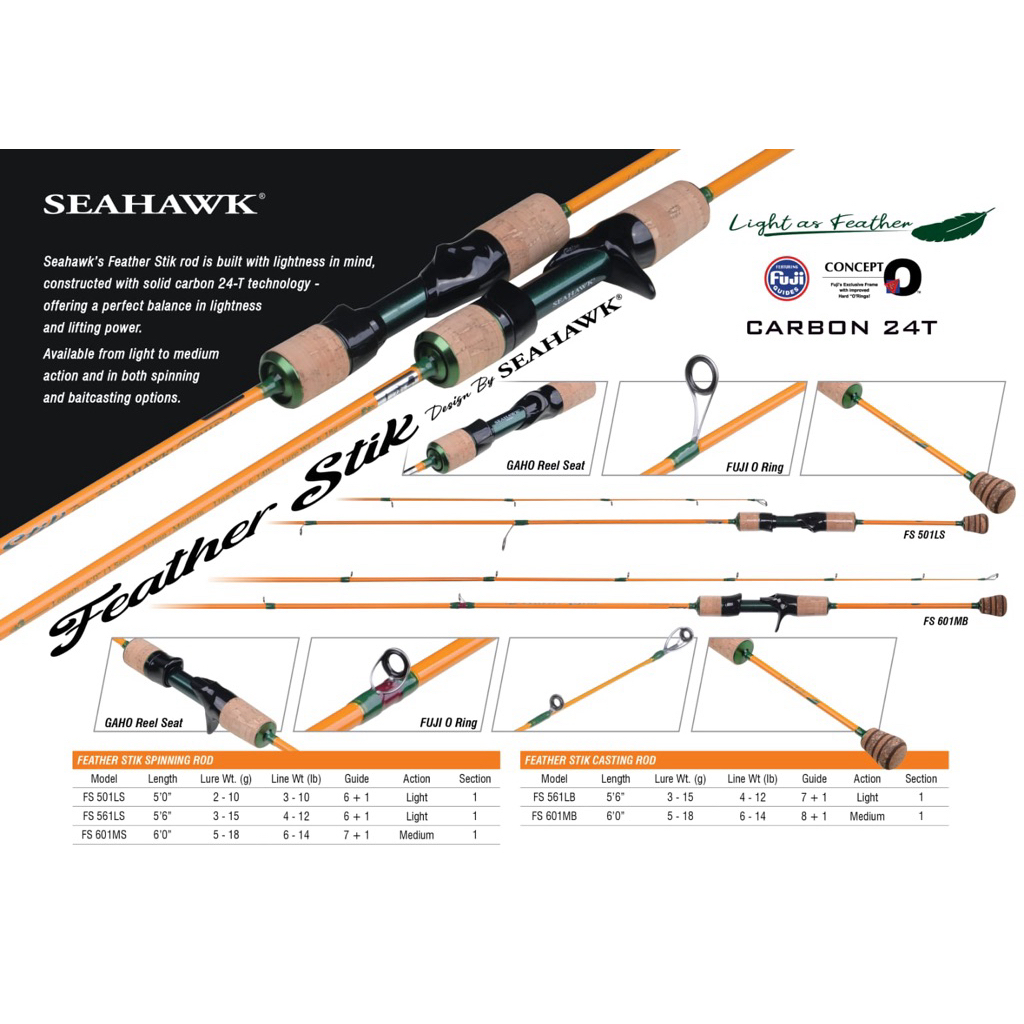 ROD SEAHAWK FEATHER STICK