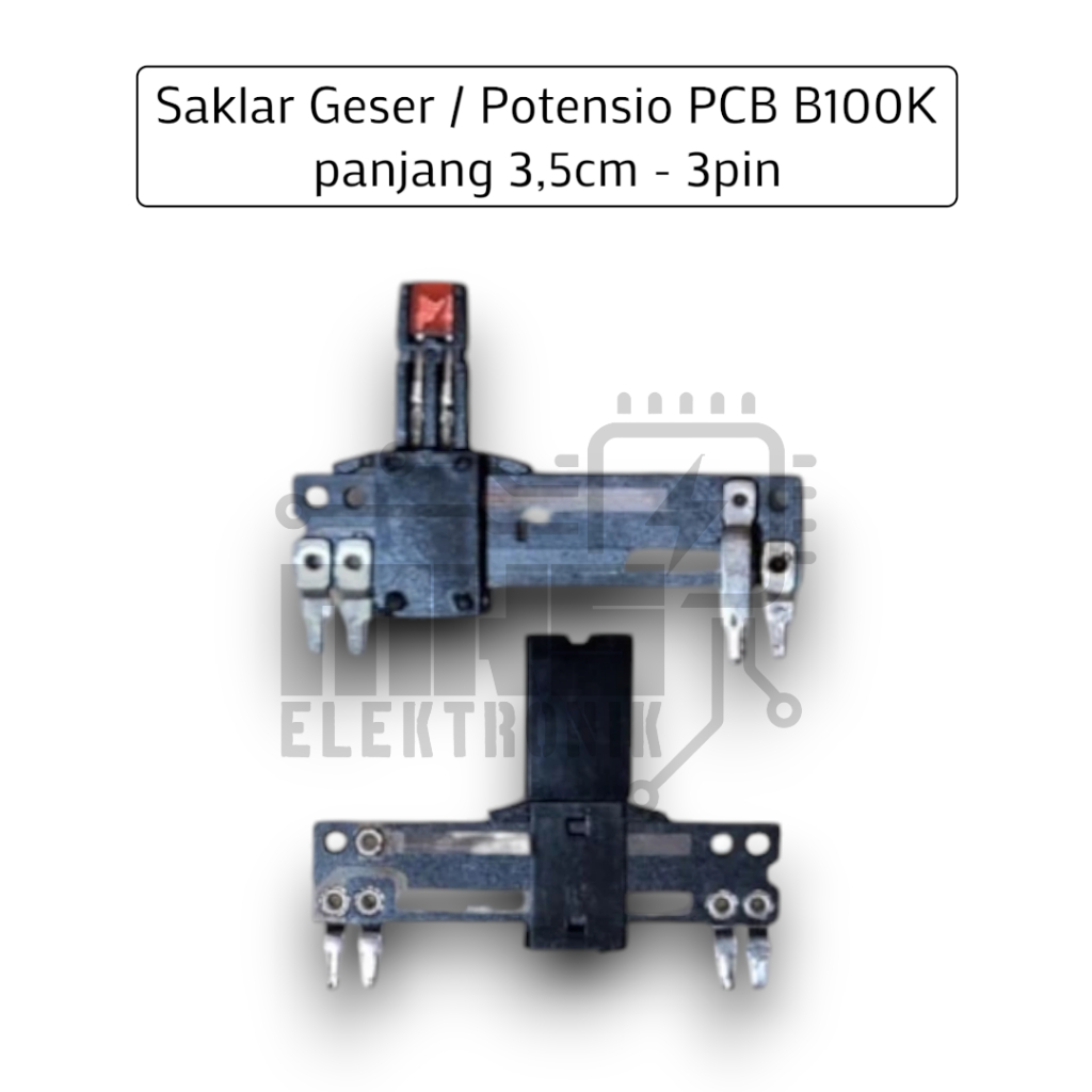 Saklar Geser / Potensio PCB B100K panjang 3,5cm - 3pin