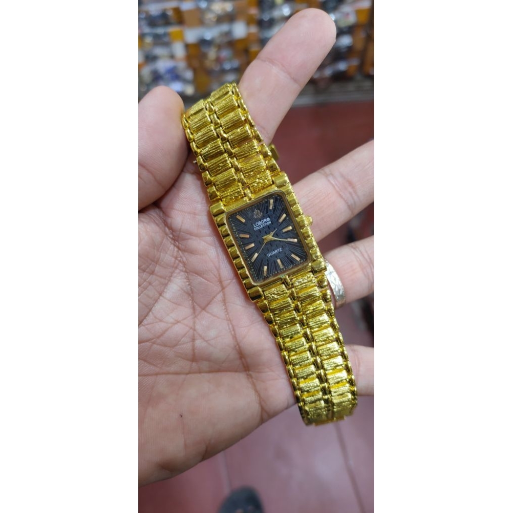 jam tangan pria penitil gold anti karat anti air lobor vintage
