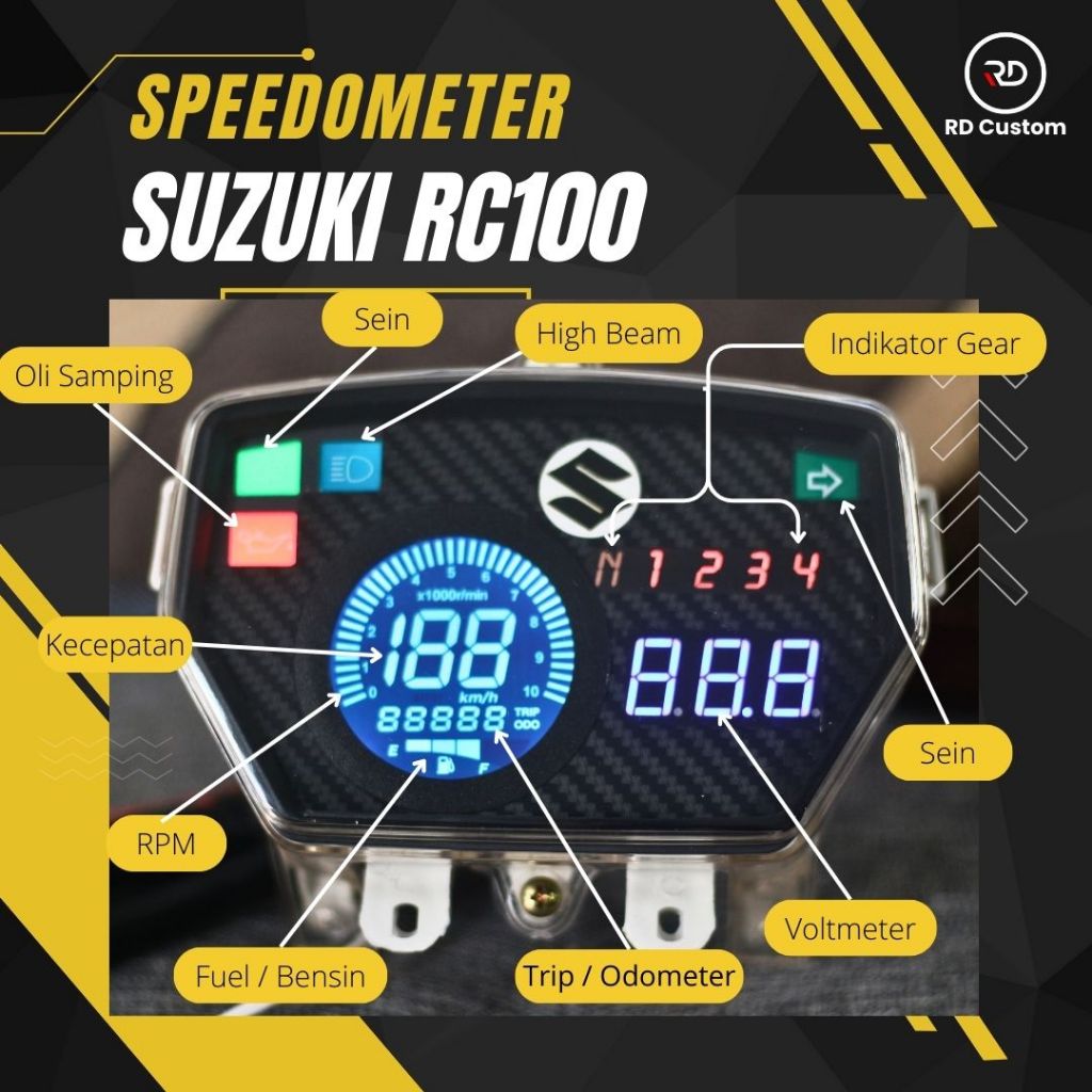 Speedometer Digital Suzuki RC100 Bravo