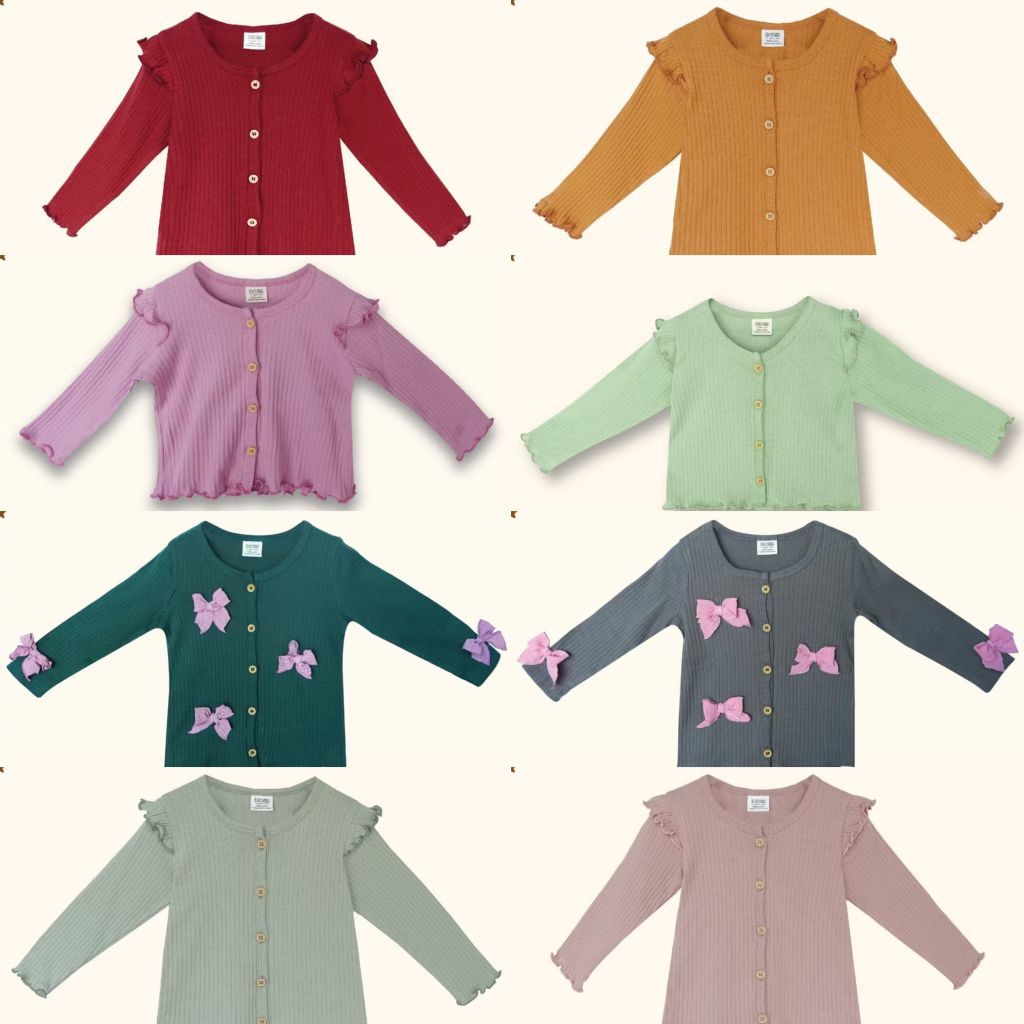 Cardigan Anak Perempuan By Bohopanna Umur 6 12 Bulan / Umur 1 2 3 Tahun / Cardigan Ruffle / Cardigan