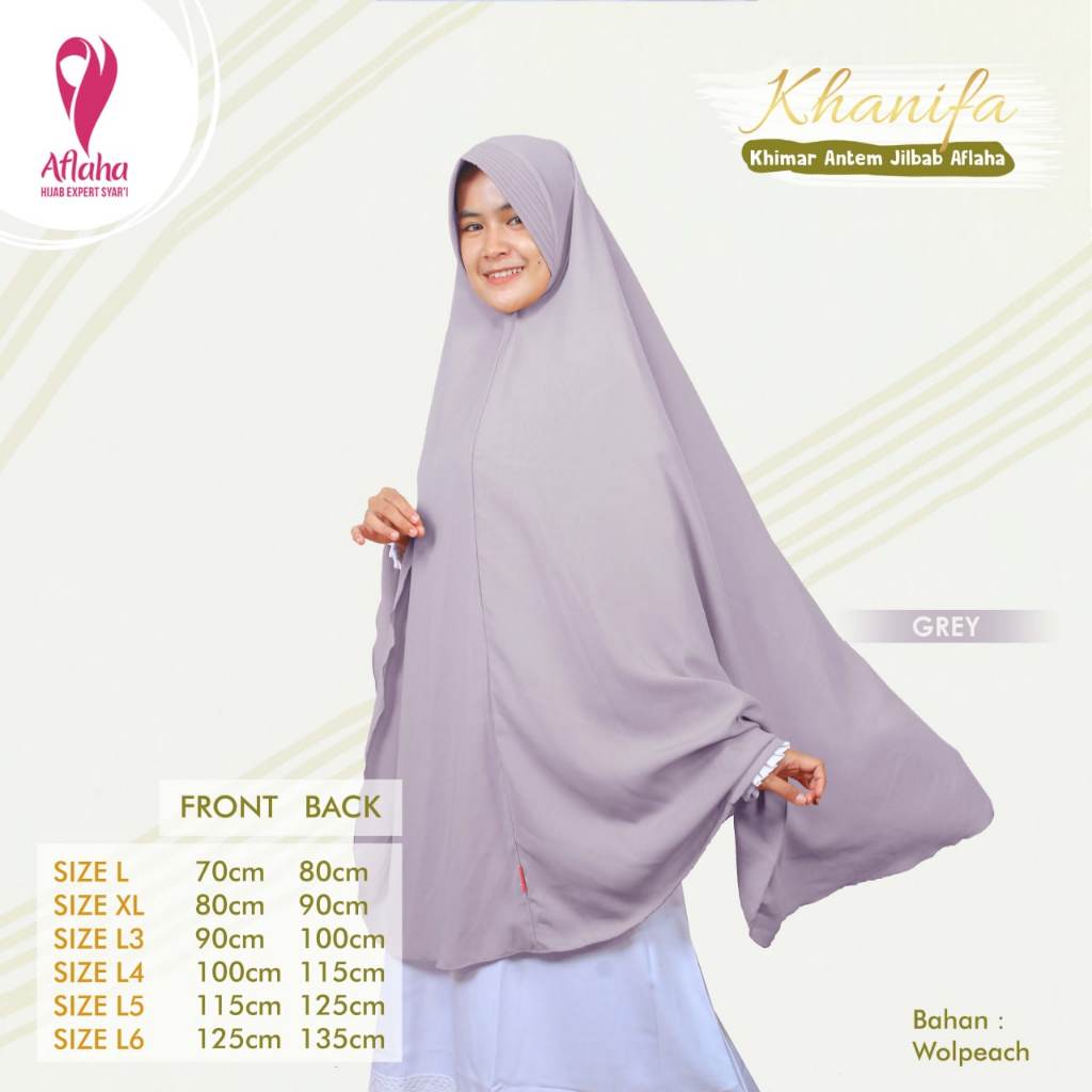Jilbab Wolfis Bulat KHANIFA _ AFLAHA