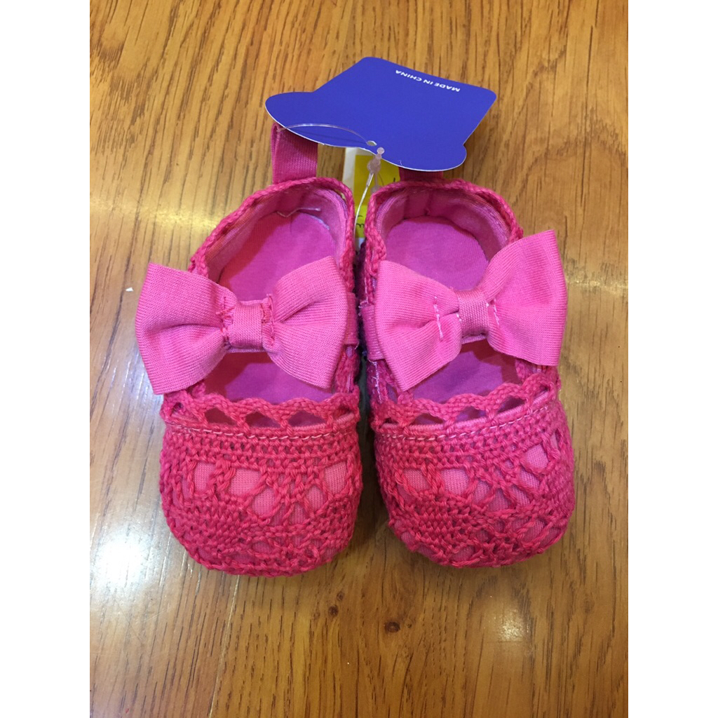 sepatu baby  rajut,3 warna pink,pink fanta,merah