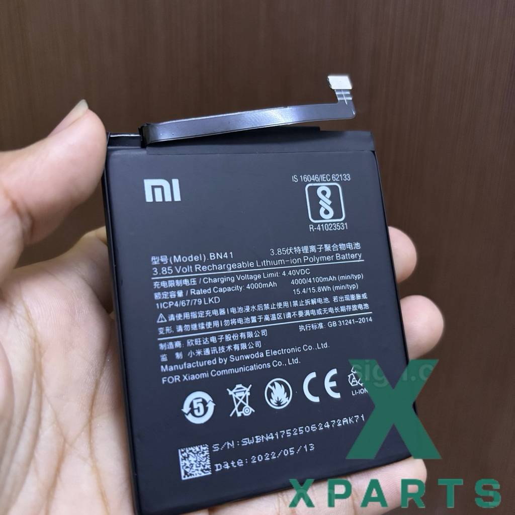 Baterai Batre Original BN41 for Xiaomi Redmi Note 4 / Note 4X Mediatek Batrei Baterei Tanam