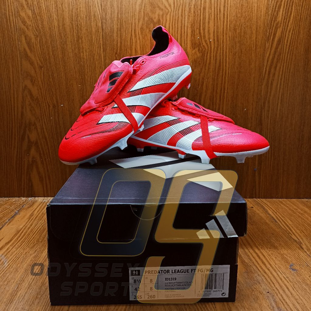 Sepatu Bola ADIDAS PREDATOR LEAGUE FT (Red/White) 100% ORIGINAL