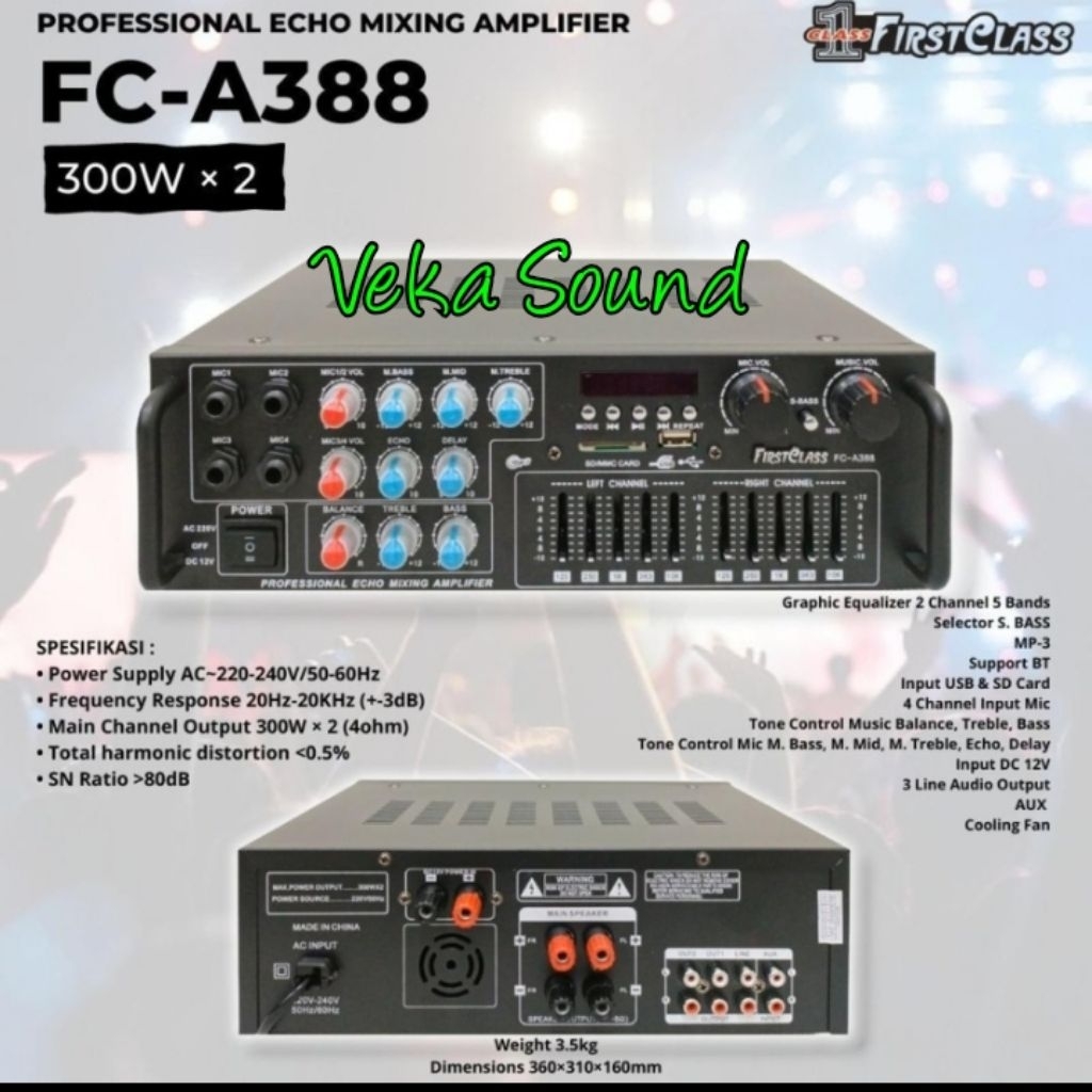 Amplifier Firstclass FC-A388/FC A388/FCA388 Usb Bluetooth Original