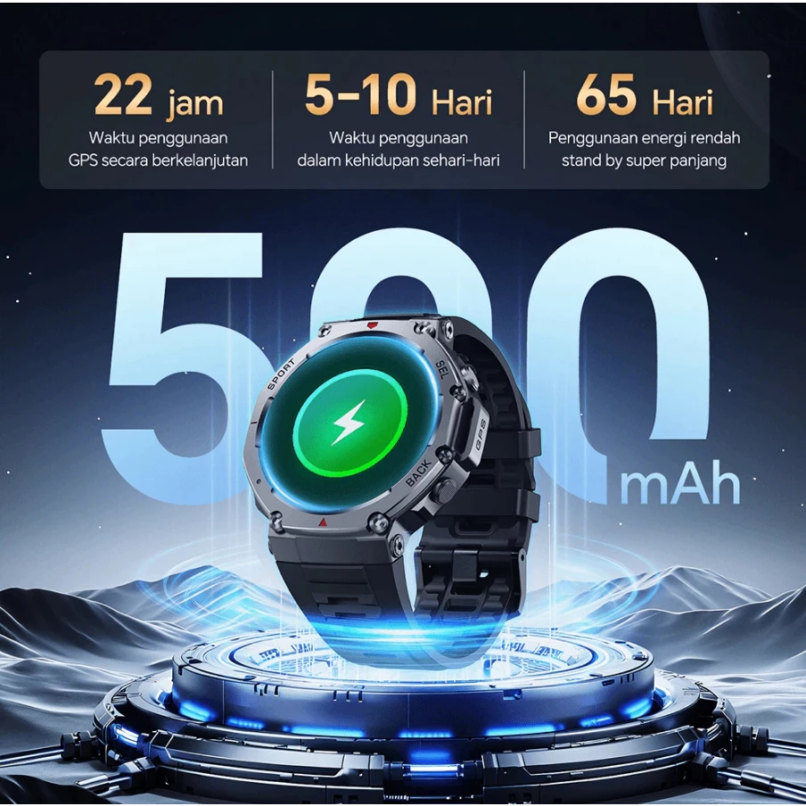 New Citijungle B78 Smartwatch Gps 2 Tahan Air 5Atm Bisa Renang Amoled 1.43 Full Touch Kompas,