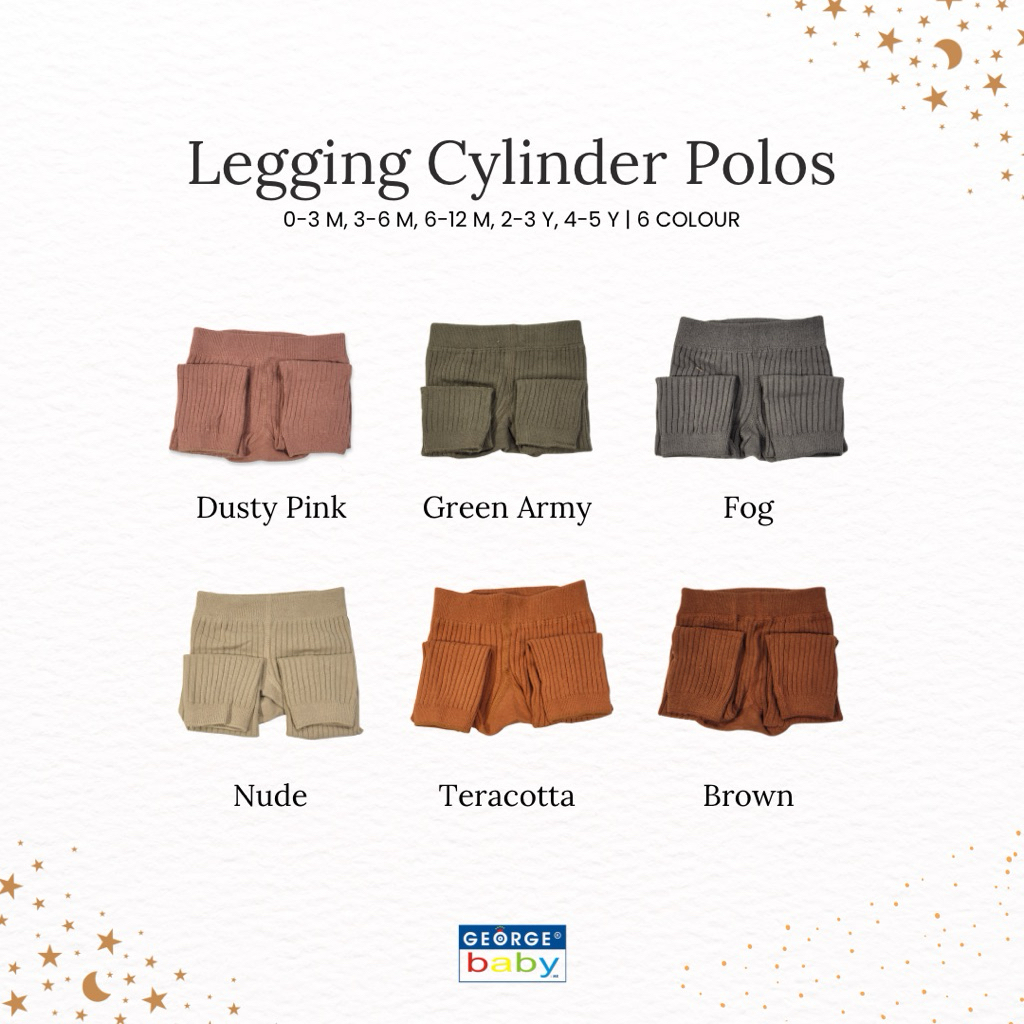 GEORGE BABY - Legging Cylinder Polos - Legging Bayi & Anak Usia 0-5 tahun