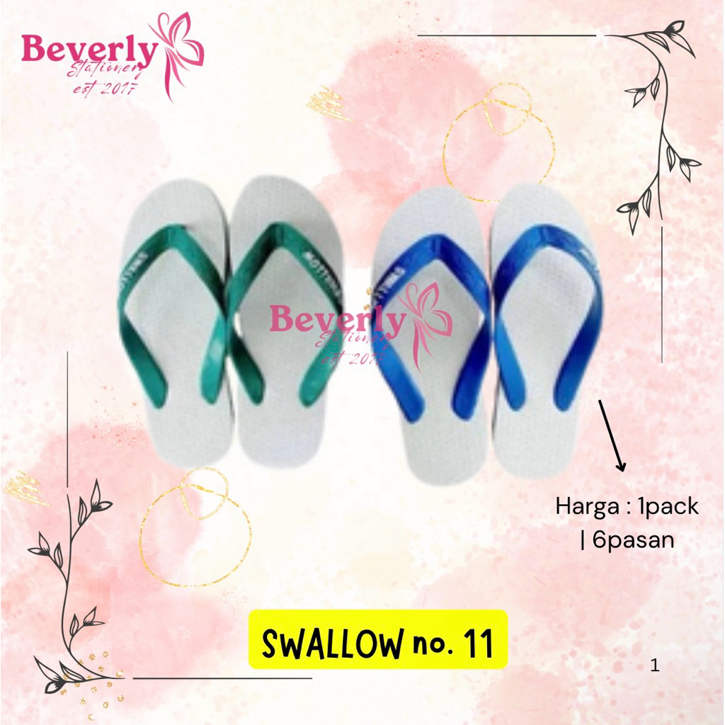 SENDAL JEPIT SWALLOW UKURAN 11 / SANDAL POLOS