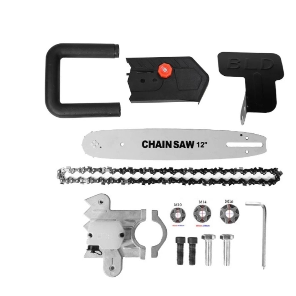 Chainsaw Mini Adapter Gurinda Cainsaw Mesin Gerinda Praktis Bisa Untuk Tebang Kayu Portable 12" Angl
