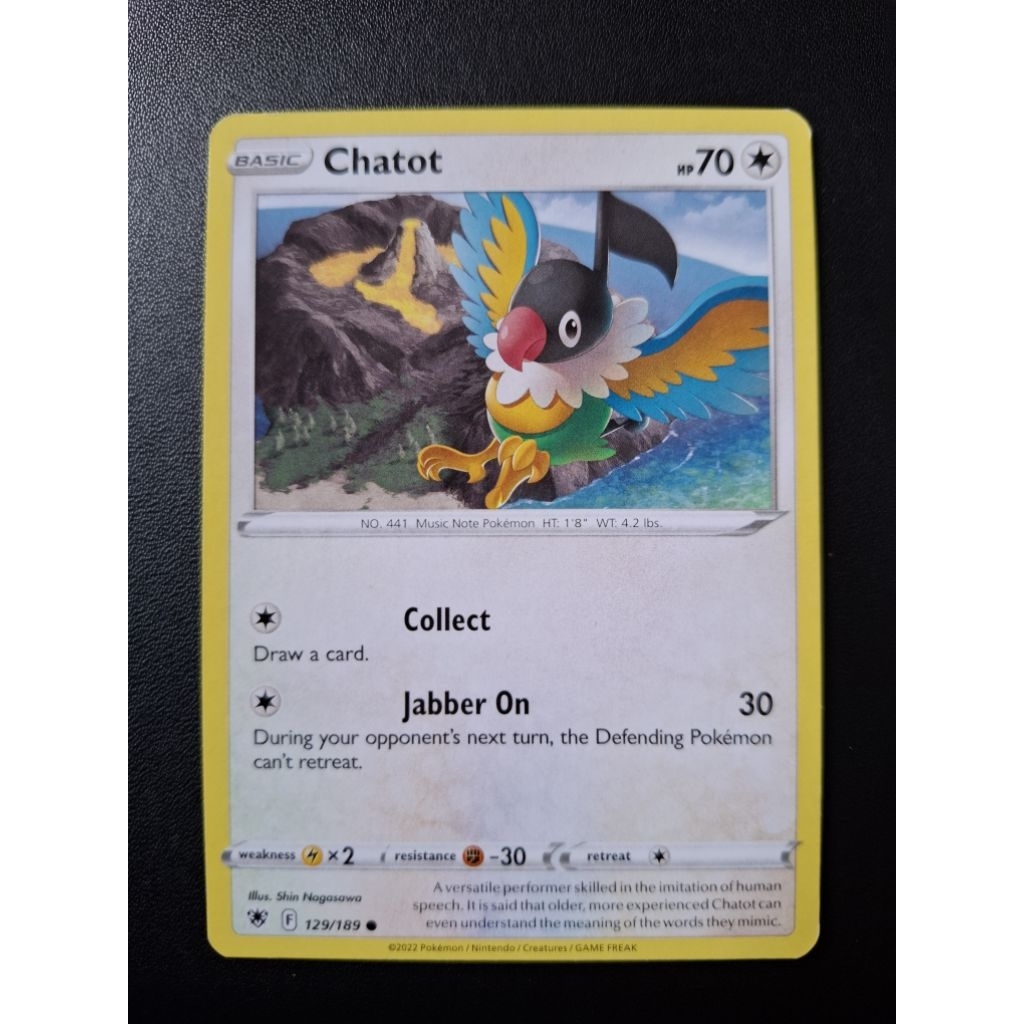 kartu pokemon original common Chatot F 129/189