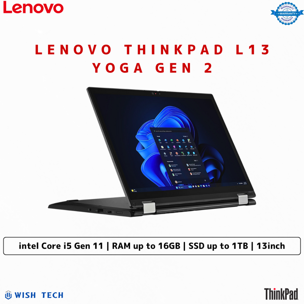 Laptop Lenovo ThinkPad L13 Yoga Gen 2 2in1 / Layar Display 13inch Full HD Touchscreen / Processor In