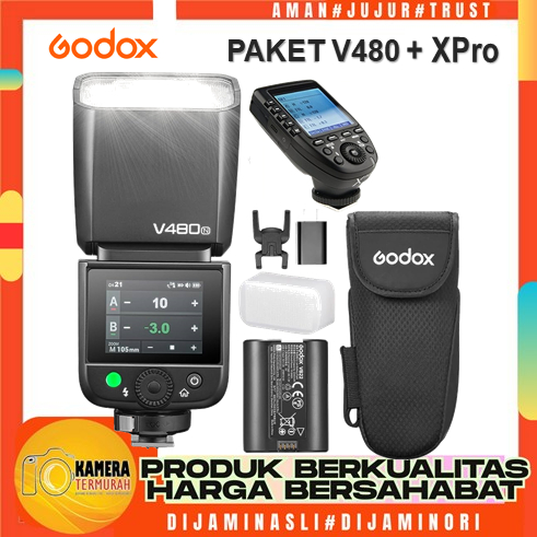 Godox V480 TTL Flash Wireless HSS Sync + Godox XPro