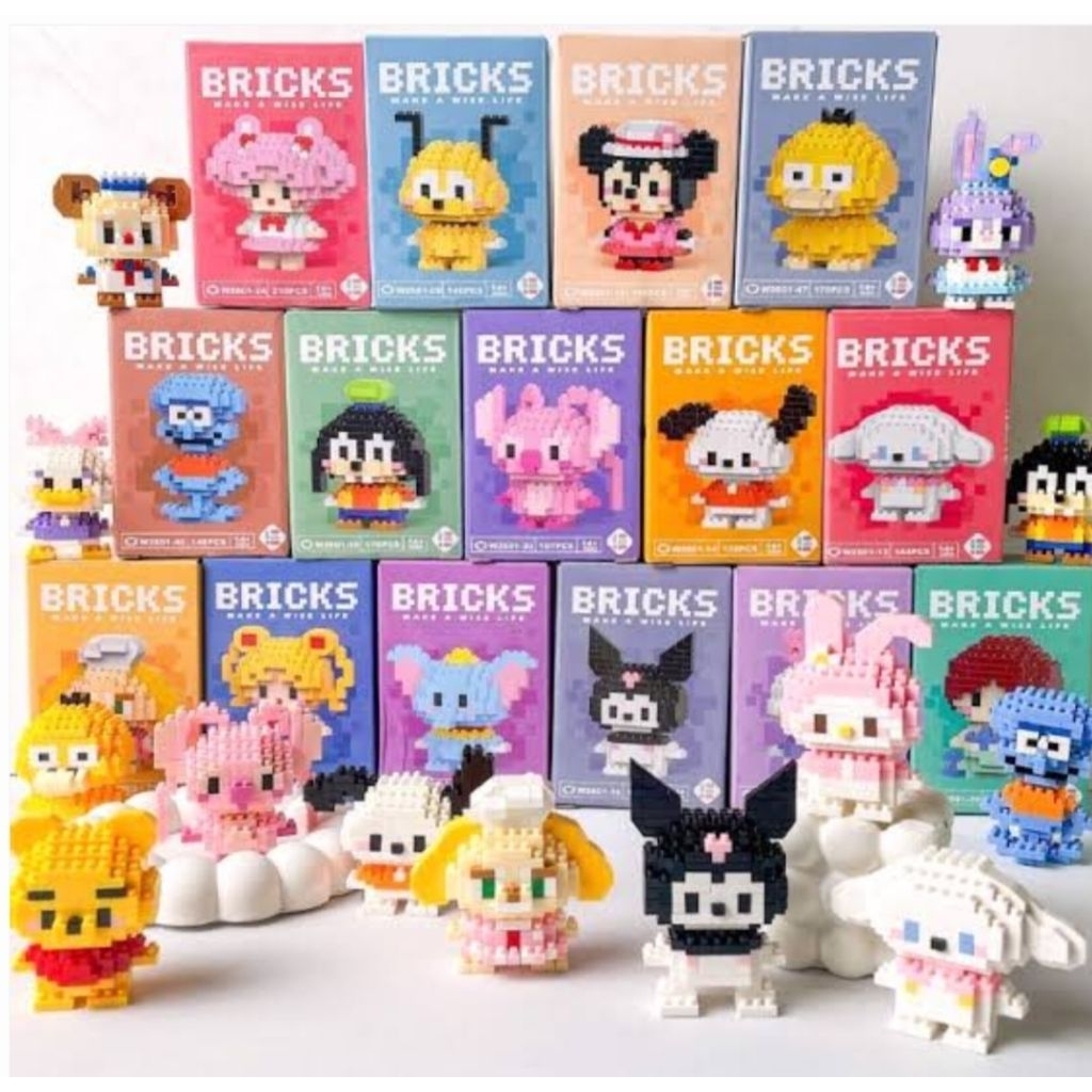 Mainan Lego Bricks Kreatif – Lego Kecil - Mainan Bricks Donat dan Karakter