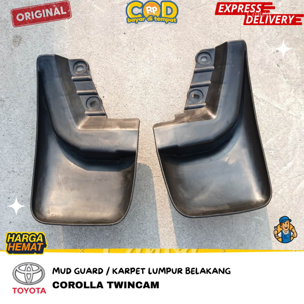 MUD GUARD / KARPET  LUMPUR / RODA BELAKANG / TOYOTA COROLLA TWINCAM AE91 AE92 EE90 ORIGINAL