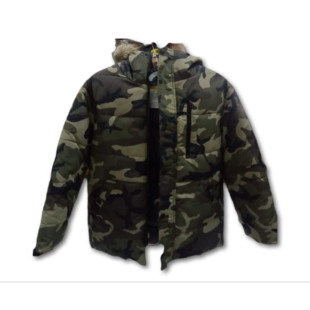Zara Kids Jacket Reversible Army Green & Abu Second