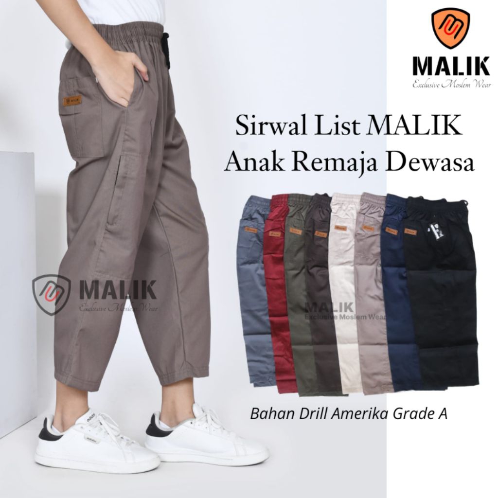 Sirwal MALIK Sirwal list anak 4-18th & remaja / Celana Sirwal anak panjang /sirwal anak / sirwal rem