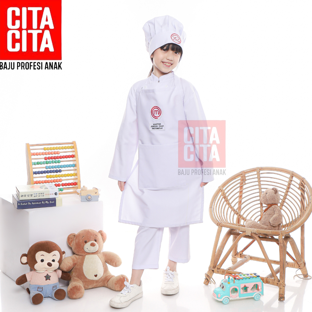 Cita Cita Baju Profesi Anak - Baju Seragam Profesi Anak  terlaris KOKI MASTER CHEEF baju masak