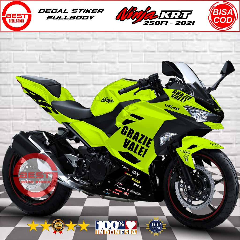 Decal Ninja KRT 250 FI Full Body Motif Grazie Vale Stiker Ninja KRT 250 FI Variasi Ninja KRT 250 FI