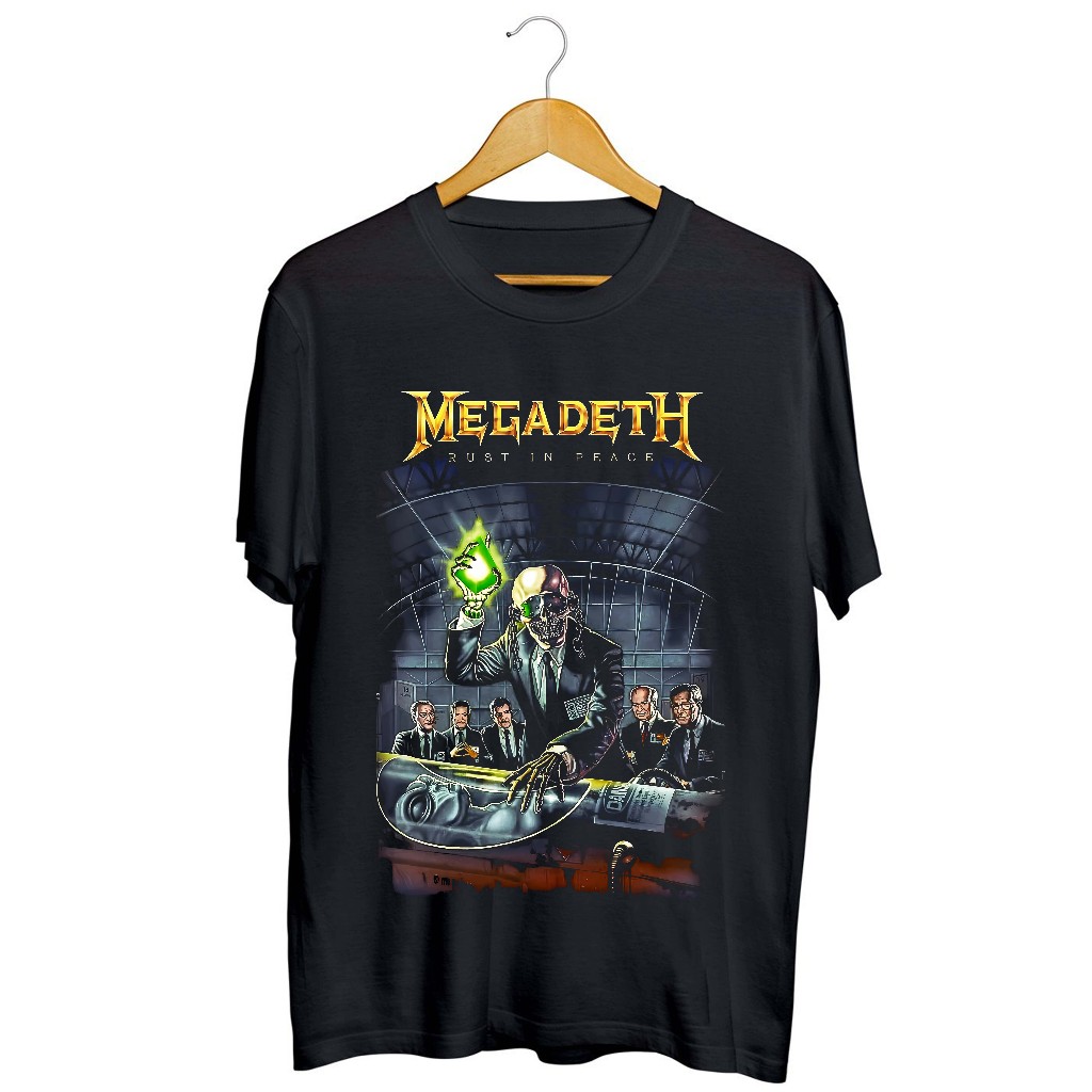 Kaos Band Megadeth - Rush In Peace / Tshirt Musik Rock Metal