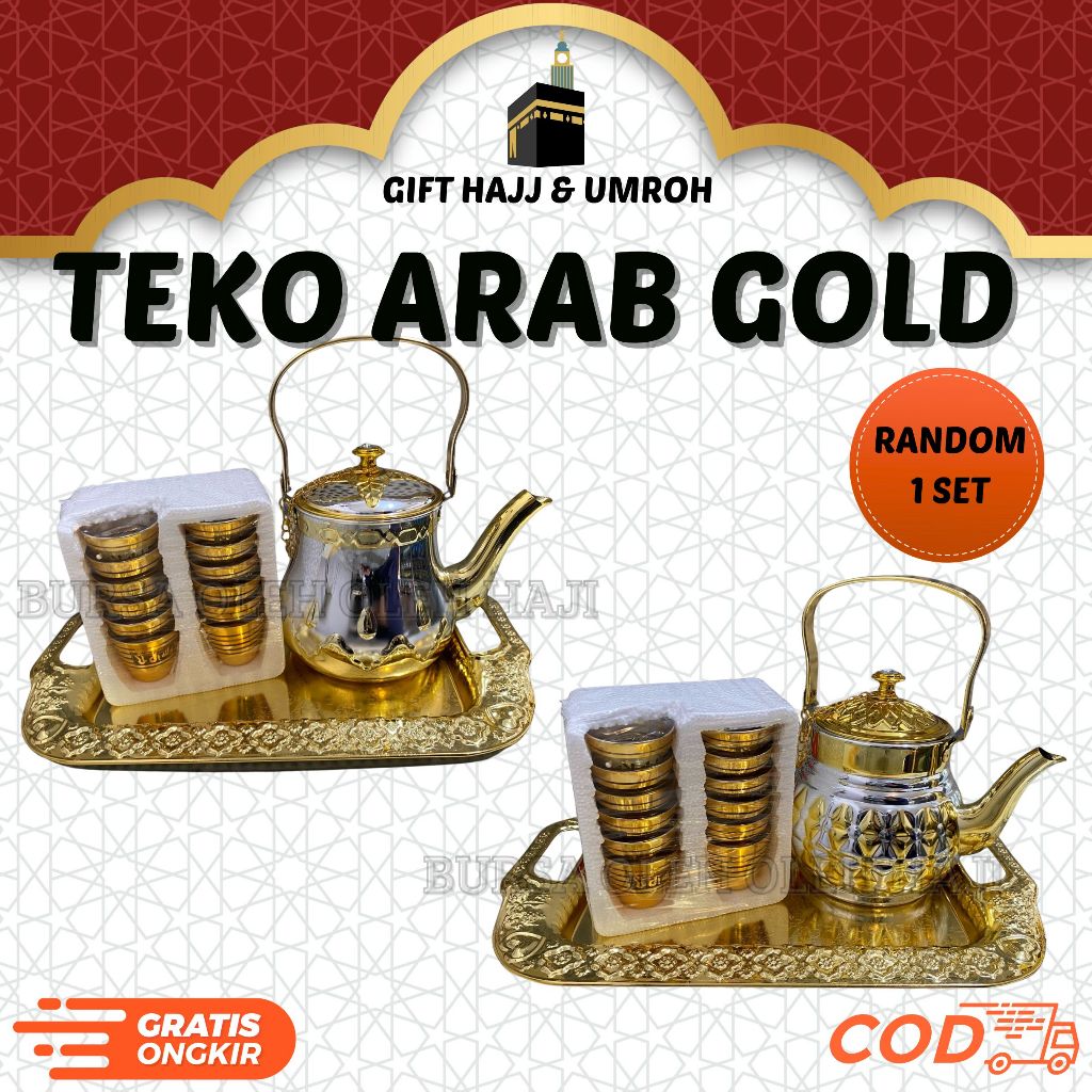 TEKO STAINLESS 1 SET TEKO IBRIK 1 PCS NAMPAN 1 PCS CUCING GOLD 1 LUSIN TEKO ARAB 1 SET MURAH TEKO AR