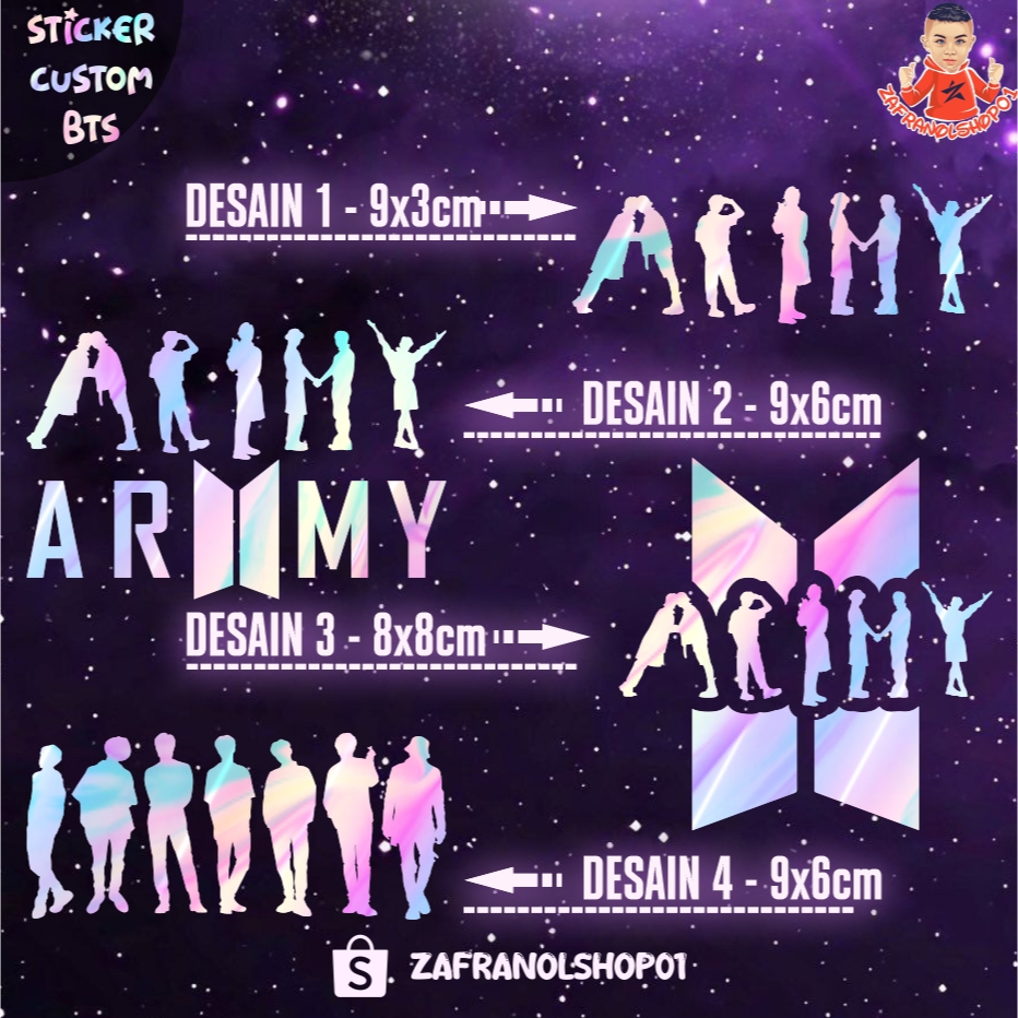 Cutting Stiker BTS Butter Sticker Kaca Mobil Stiker Body Mobil / Motor / Helm / Laptop sticker BTS A