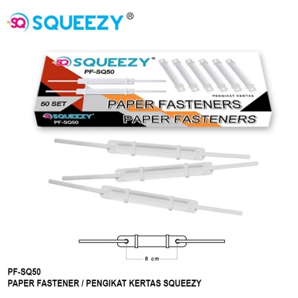 PAPER FASTENER / ACCO PUTIH / PENGIKAT KERTAS 1 BOX ISI 50 PCS