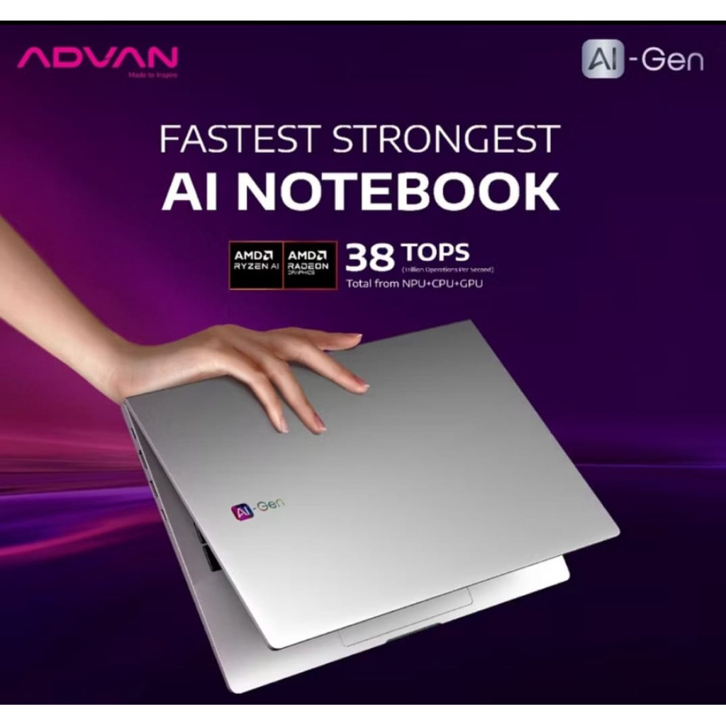 Advan Laptop AI Gen Ryzen 7 ORI