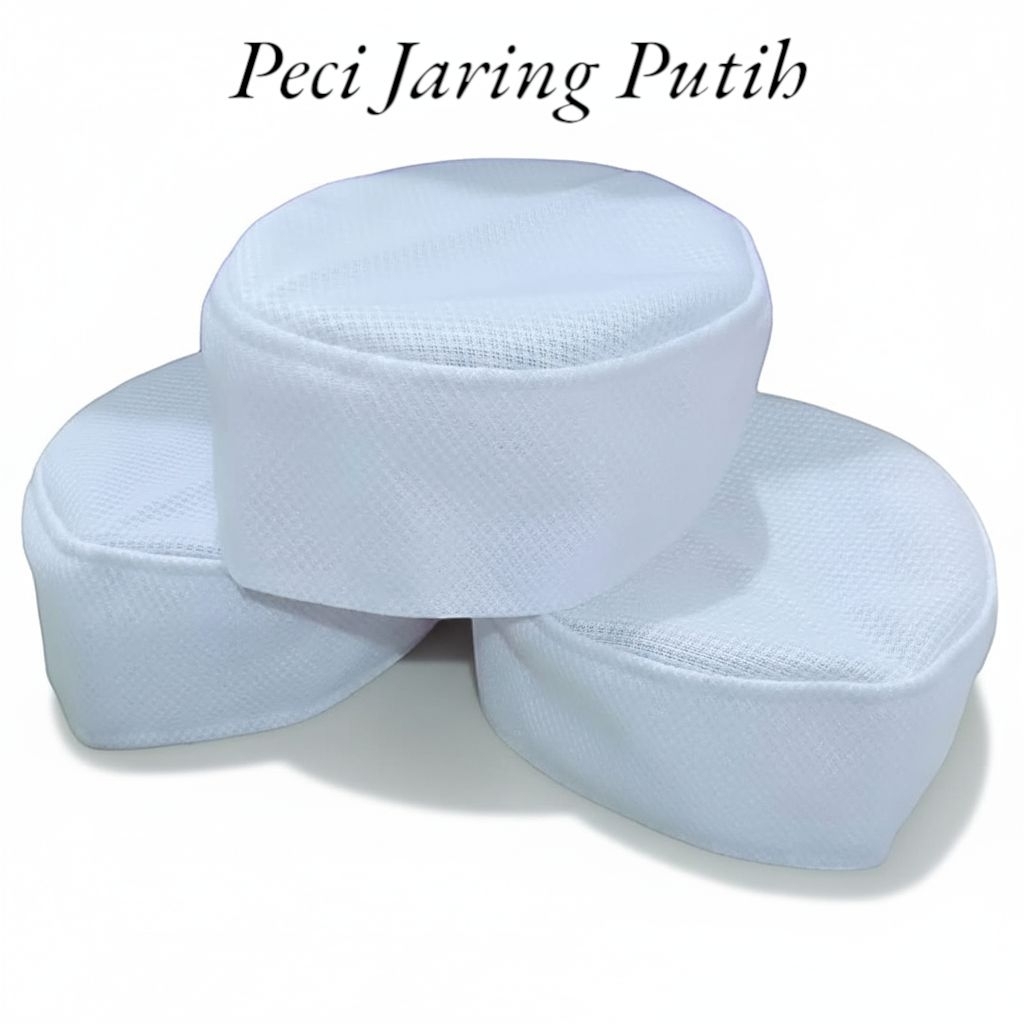 Peci Jaring Putih Lemas Kopiah Putih Jaring Peci Jaring Madinah