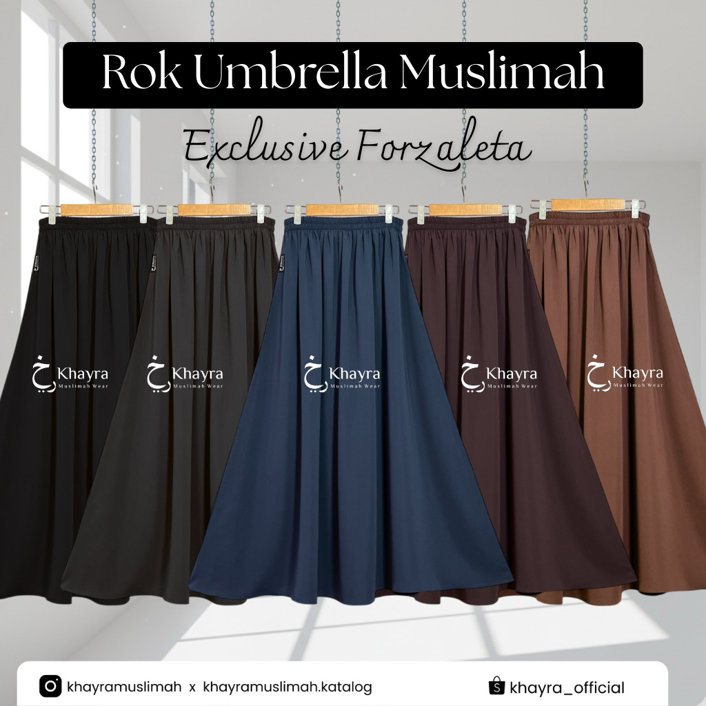 Khayra Muslimah - Rok Umbrella Premium Muslimah Exclusive Forzaleta