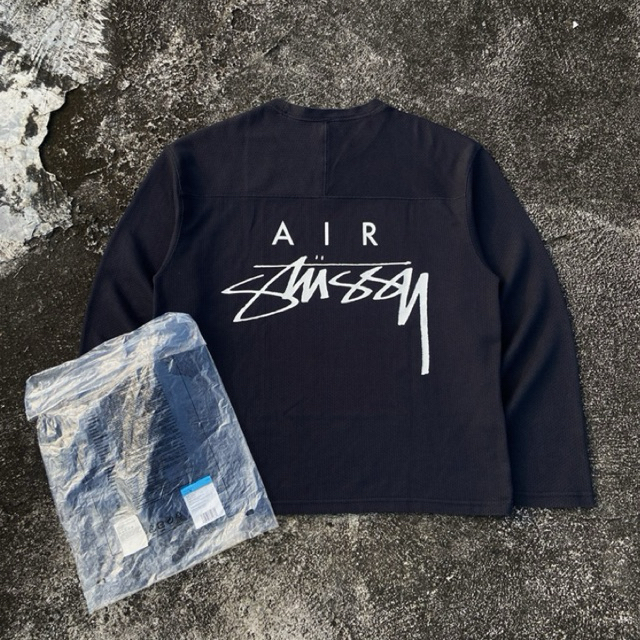 STUSSY X NIKE LONGSLEEVE MESH JERSEY BLACK