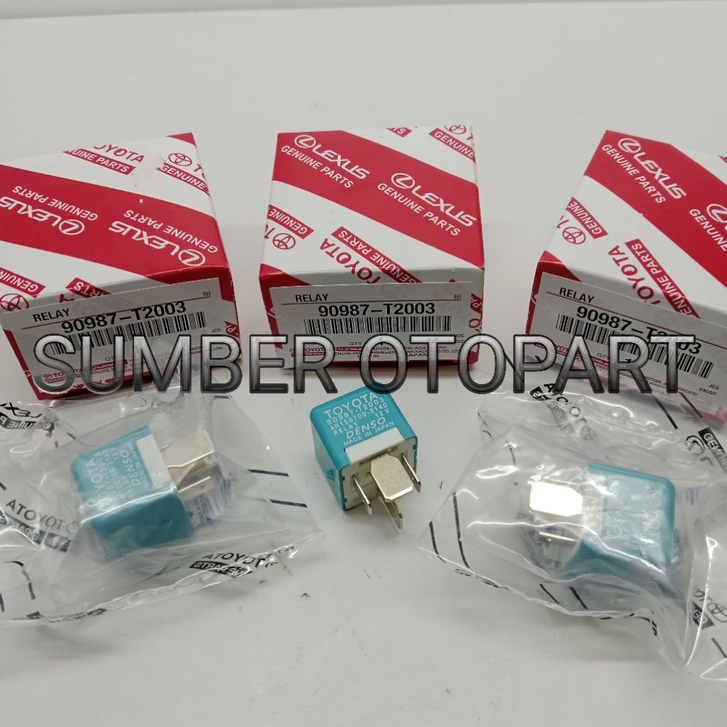 Relay Lampu Relay 12 Kaki 5 Biru Toyota Innova Fortuner Avanza Xenia Hilux Yaris Original
