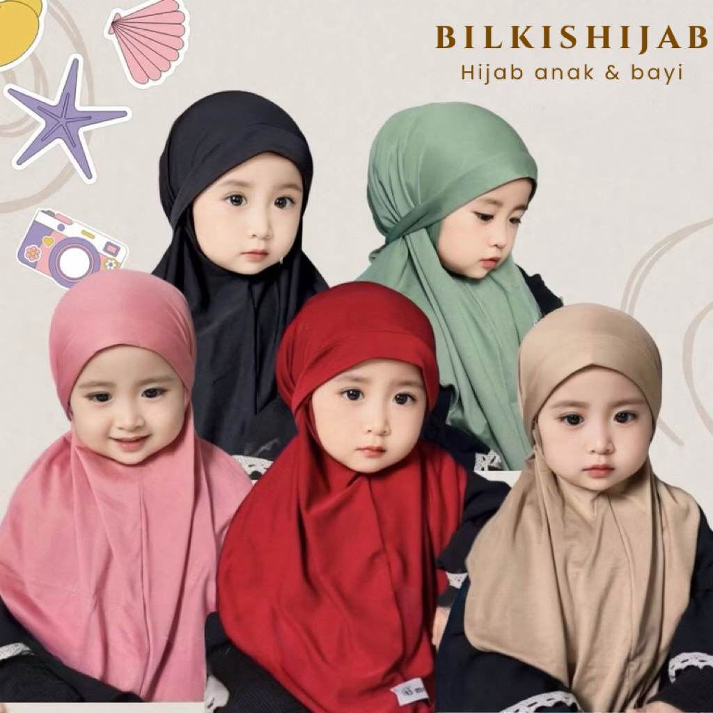 G-MOOI Jilbab anak bayi 1-8 tahun BERGO FRENCH KHIMAR hijab anak bayi kerudung anak bayi hijab anak 