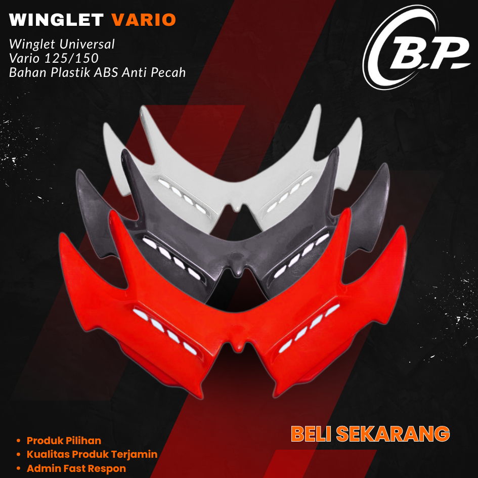 WINGLET VARIO WINGLE DEPAN VARIO ABS WINGLET VARIO 125/150 WINGLET VARIO PLASTIK WINGLET VARIO 125