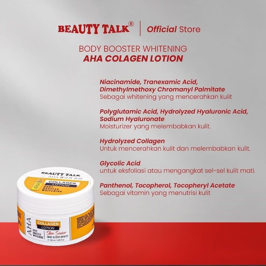Beauty Talk AHA Collagen Lotion 100 Gram