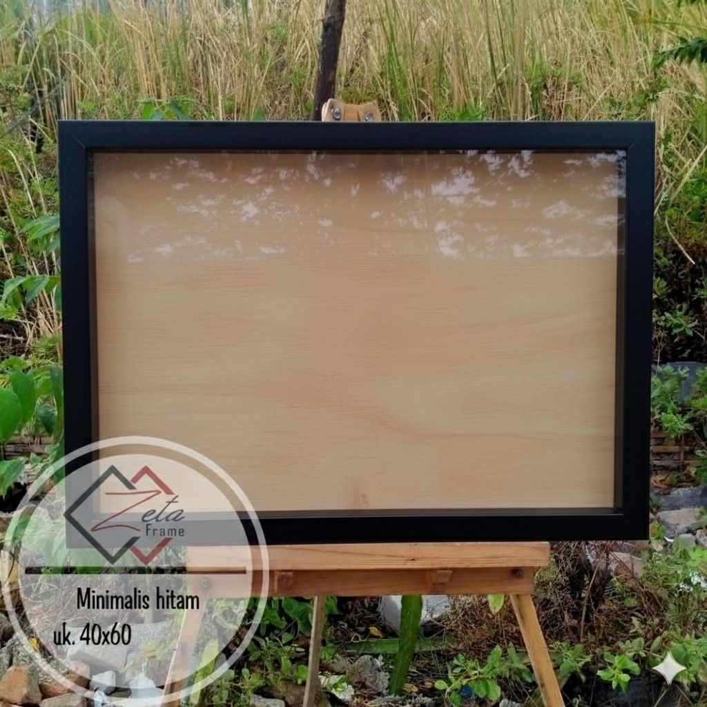 Tipe Co3 Minimalis Hitam - Pigura mahar minimalis hitam uk. 40x60 - pigora mahar - Frame mahar