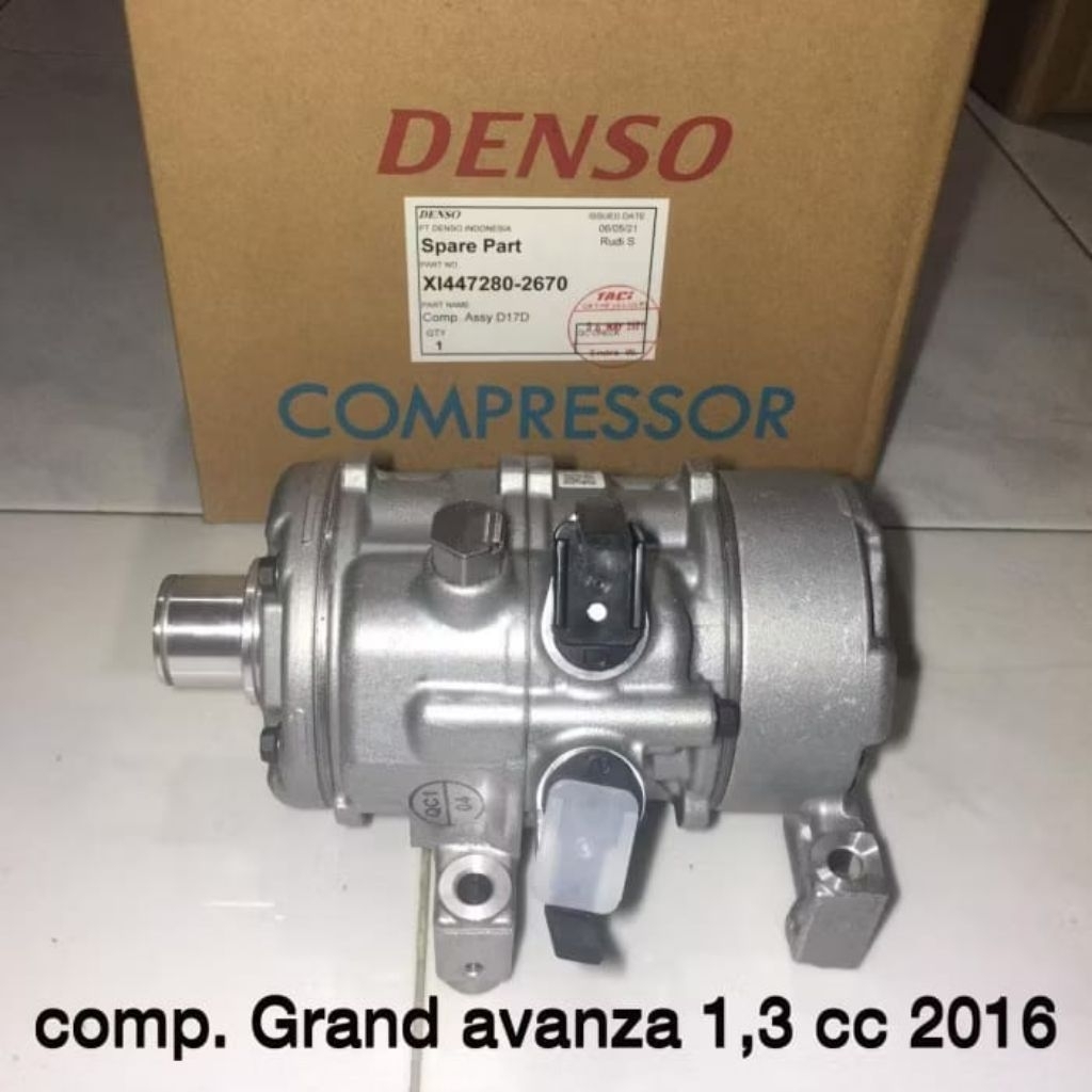 Compresor Kompresor Ac Toyota Grand New Avanza 1.3 / 2016-2019 Asli Denso Original