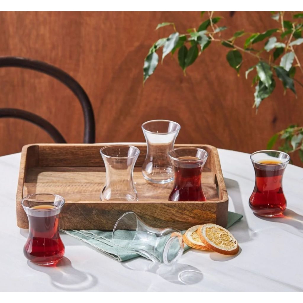 Gelas tulip teh Turki asli turki isi 6pcs