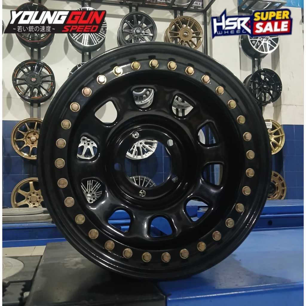 velg mobil JK,Rubicon Sahara Wrangler ring 16 velg daytona  r16 lebar 9 et-27 hole 5x127