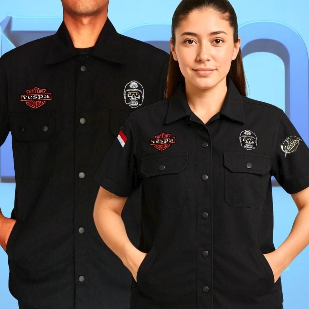 WORKSHIRT SEMI PARKA WINDPROOF TEBAL 6 SAKU COWO CEWE EMBLEM BORDIR  A7X AVENGED SEVENFOLD/THE BEATL