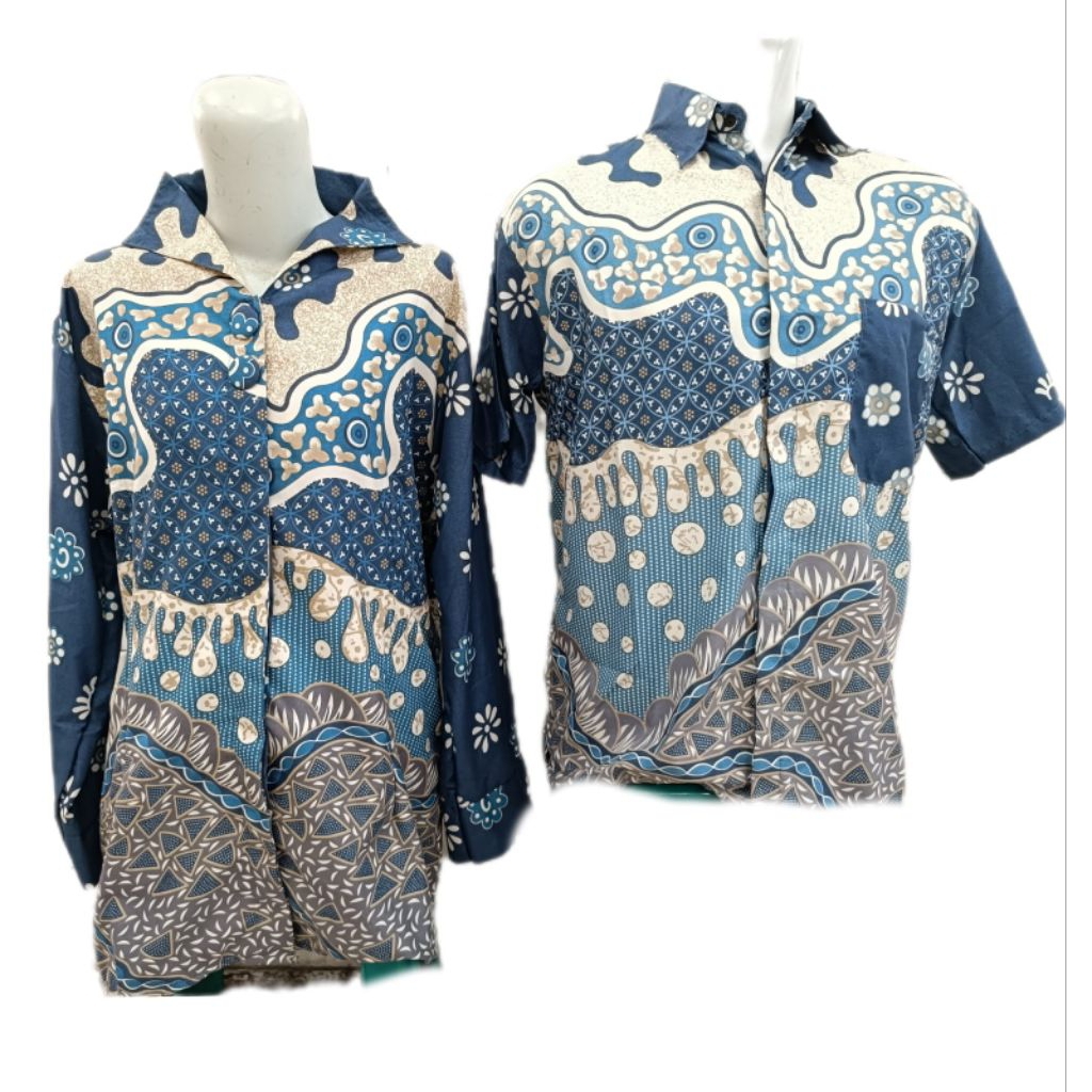 Batik Couple Batik Biru Laut