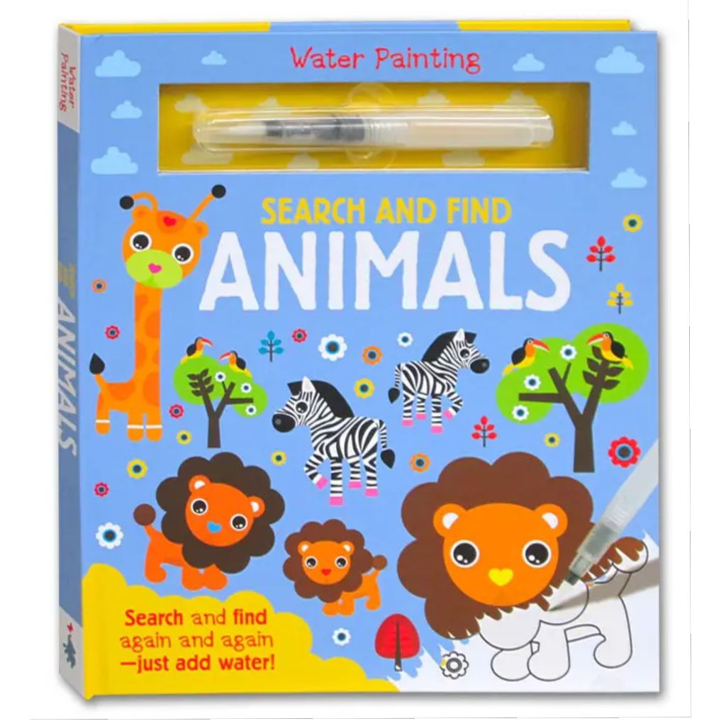 Water Painting Search and Find Animals Board Book (Search and Find Again and Again - Just Add Water)