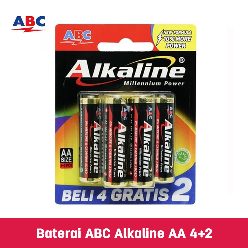Baterai ABC Alkaline AA Batere Alkaline ABC Battery ABC Batery Alkaline Baterai A2 Batere LR6 AA