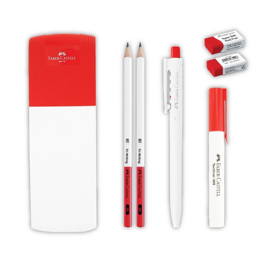Faber Castell Paket Alat Tulis Merah Putih Lengkap / paket alat tulis faber castell 1 set